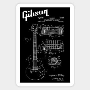 Guitar Les Paul White Patent Sticker